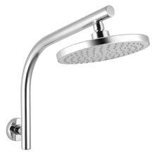 Euro 200mm Curved Gooseneck Shower Arm & Head